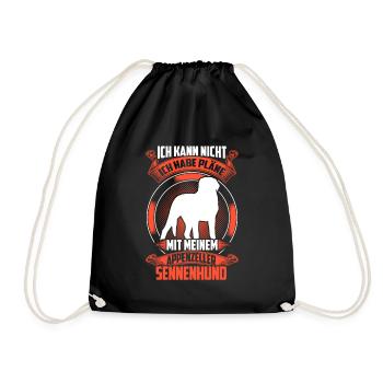 Sennenhund braucht mich Appenzeller Sennenhund - Turnbeutel - Schwarz - Vorne