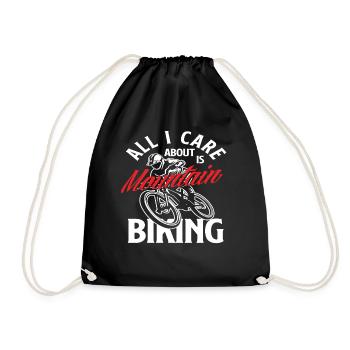 All I want is mountain biking - Drawstring Bag - black - Front