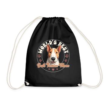 Bullterrier Groovy Bull Terrier Mom - Turnbeutel - Schwarz - Vorne