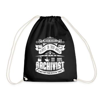 Archivist Being An Archivist - Drawstring Bag - black - Front