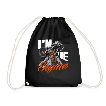 Je suis le moteur - Sac de sport léger - noir - Devant