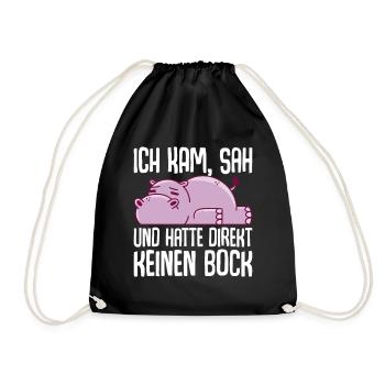 Je suis venu, j’ai vu et je n’en ai pas eu envie tout de suite - Sac de sport léger - noir - Devant