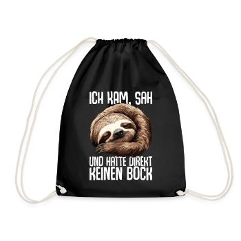 Je suis venu, j’ai vu et je n’en ai pas eu envie tout de suite - Sac de sport léger - noir - Devant