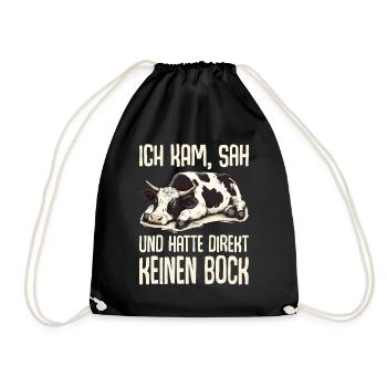 Je suis venu, j’ai vu et je n’en ai pas eu envie tout de suite - Sac de sport léger - noir - Devant