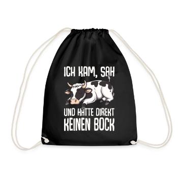 Je suis venu, j’ai vu et je n’en ai pas eu envie tout de suite - Sac de sport léger - noir - Devant