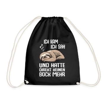 Je suis venu, j’ai vu et je n’en ai pas eu envie tout de suite - Sac de sport léger - noir - Devant