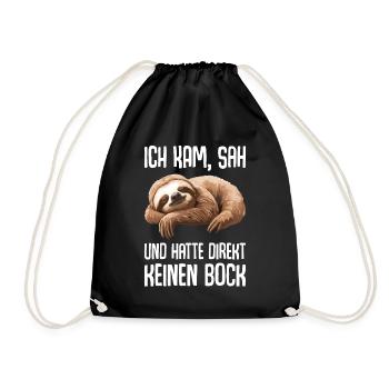 Je suis venu, j’ai vu et je n’en ai pas eu envie tout de suite - Sac de sport léger - noir - Devant