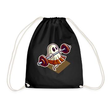 Bodybuilding Ghost Funny Gym Ghost - Drawstring Bag - black - Front