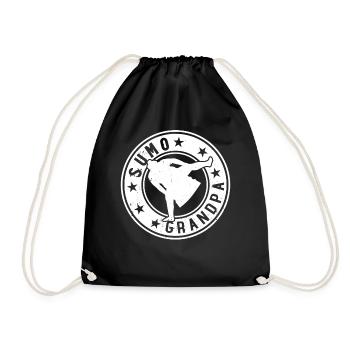 Sumo Fighter Grandpa Sumo Wrestler Sumo Grandpa - Drawstring Bag - black - Front