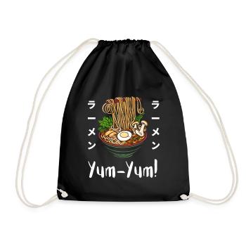 Nouilles Ramen Chibi Asia Nouilles Soupe de nouilles Anime - Sac de sport léger - noir - Devant