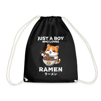Ramen Nouilles Chibi Asie Chats Nouilles Soupe Anime - Sac de sport léger - noir - Devant