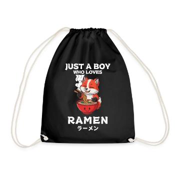 Ramen Nouilles Chibi Asie Fox Nouilles Soupe Anime - Sac de sport léger - noir - Devant