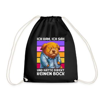 Drôle Cadeau Ours Drôle Humour Paresseux Plaisir - Sac de sport léger - noir - Devant