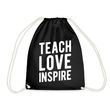 Teach Love Inspire - Drawstring Bag - black - Front