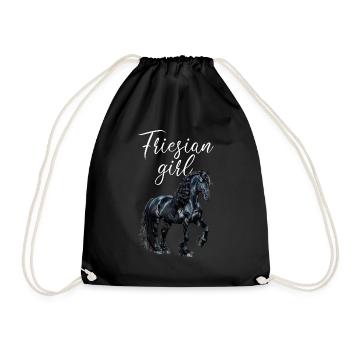 friesian horse - Turnbeutel - Schwarz - Vorne