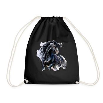 friesian horse - Turnbeutel - Schwarz - Vorne