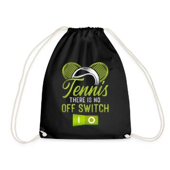 Drôle de joueur de tennis Raquette Tennis - Sac de sport léger - noir - Devant