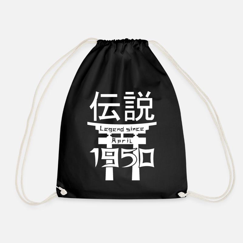 Legend since April 1950's Birthday Gift - Drawstring Bag - black