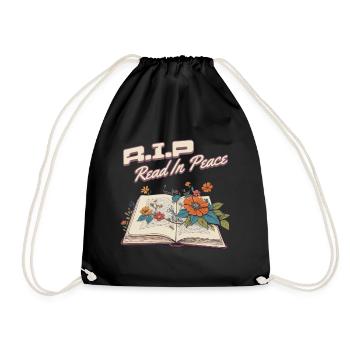 Drôle d’amateur de livres Design Lecture en paix - Sac de sport léger - noir - Devant