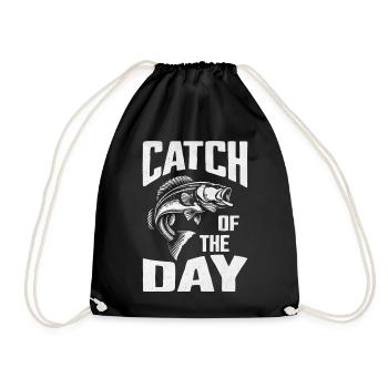 Catch of the Day Fishing - Drawstring Bag - black - Front