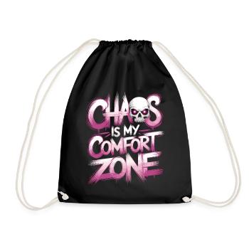 Chaos is my feel-good area - Drawstring Bag - black - Front