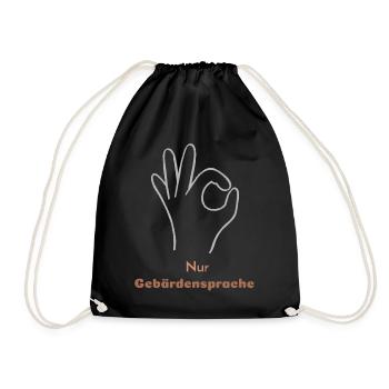 Langue des signes uniquement - Sac de sport léger - noir - Devant