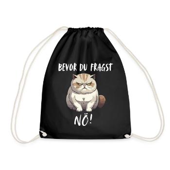 T-shirt chat Drôle Drôle Humour Sarcasme Ironie - Sac de sport léger - noir - Devant
