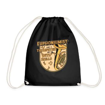 Euphonist wie ein Trompeter, aber mit Können - Turnbeutel - Schwarz - Vorne