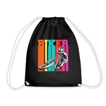 Style de VTT rétro motard - Sac de sport léger - noir - Devant