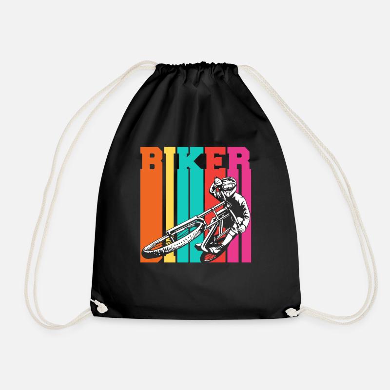 Style de VTT rétro motard - Sac de sport léger - noir