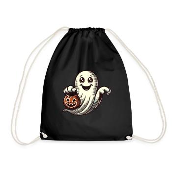 lasNiedliches Halloween Gespenst Trick Or Treat - Turnbeutel - Schwarz - Vorne