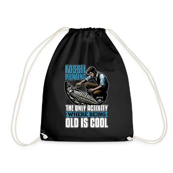 Fossil Hunting The Only Activity Paleontologist - Drawstring Bag - black - Front
