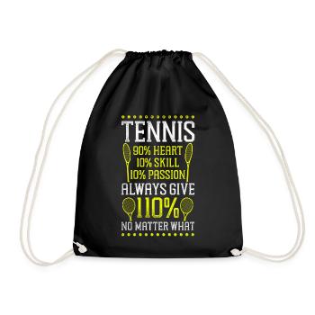 Drôle de joueur de tennis Raquette Tennis - Sac de sport léger - noir - Devant
