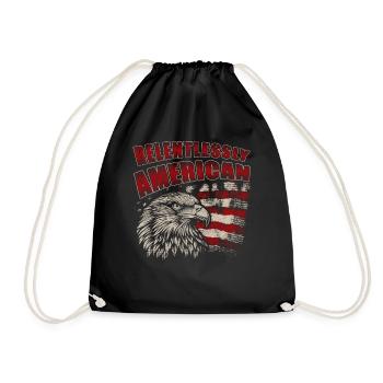 Relentlessly American - Drawstring Bag - black - Front