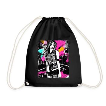 Bold Street Fashion Art - Drawstring Bag - black - Front
