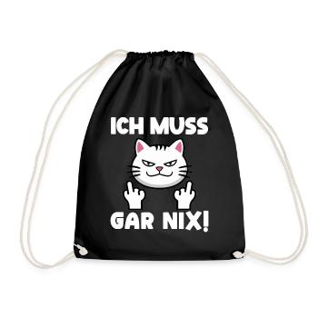Lazy Tshirt Work Panda Funny Sarcasm Office - Drawstring Bag - black - Front