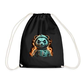 Panda Tshirt Drôle Drôle Humour Sarcasme Bureau - Sac de sport léger - noir - Devant