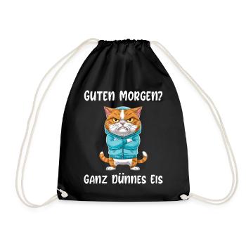 Chat Tshirt Drôle Drôle Humour Sarcasme Bureau - Sac de sport léger - noir - Devant
