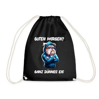 Chien Tshirt Drôle Drôle Humour Sarcasme Bureau - Sac de sport léger - noir - Devant