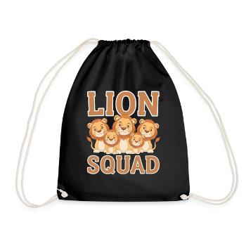 Les groupes de lions conçoivent l’escouade du lion - Sac de sport léger - noir - Devant