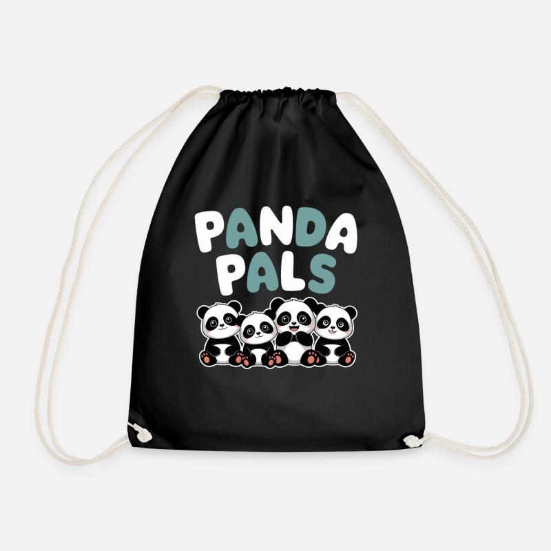 Panda Gruppen Design Panda Pals - Turnbeutel - Schwarz