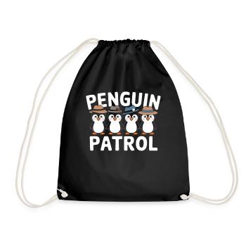 Penguin Group Design Penguin Patrol - Drawstring Bag - black - Front
