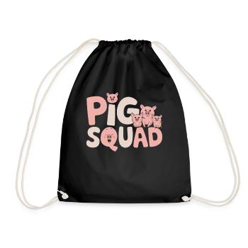 Pig Group Design Pig Holiday Farm - Drawstring Bag - black - Front