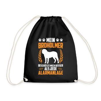 Broholmer is better than Alarm Broholmer - Drawstring Bag - black - Front