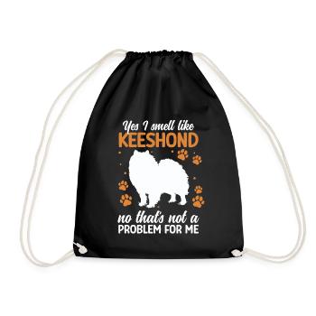 Wolfspitz : , je sens comme Keeshond - Sac de sport léger - noir - Devant