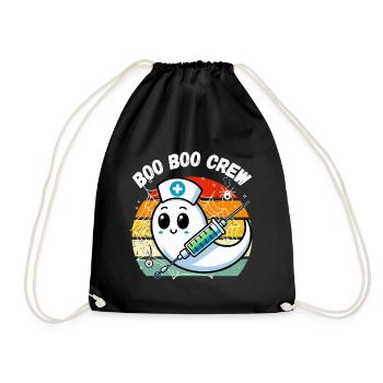 Halloween Boo Boo Crew Geist Krankenschwester Fun - Turnbeutel - Schwarz - Vorne