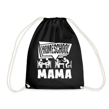 Homeschool Homeschool Mama - Drawstring Bag - black - Front