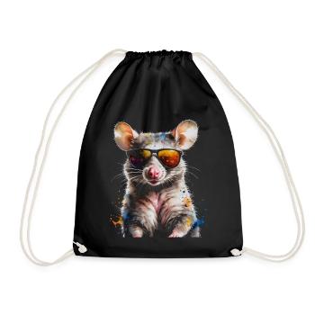 Lunettes de soleil Opossum Imprimé de design animalier coloré - Sac de sport léger - noir - Devant