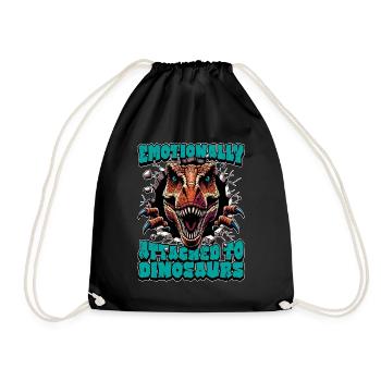 Paleontology Emotionally Attached Fossil Collector - Drawstring Bag - black - Front