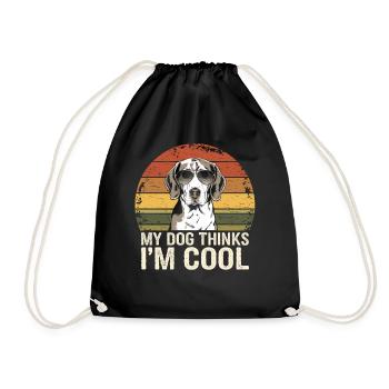Beagle mon chien pense que je suis cool - Sac de sport léger - noir - Devant